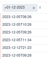 grid filter date