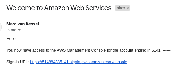 aws user mail