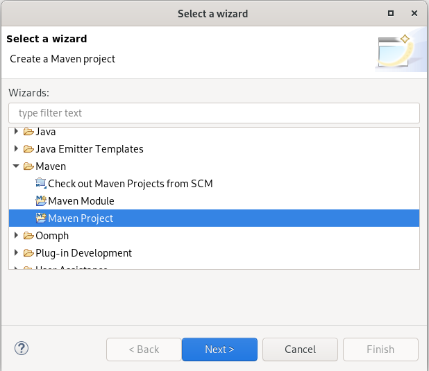 eclipse create maven project