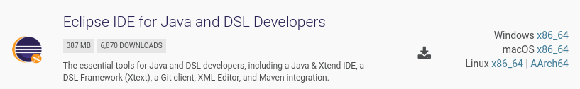 eclipse downloads package