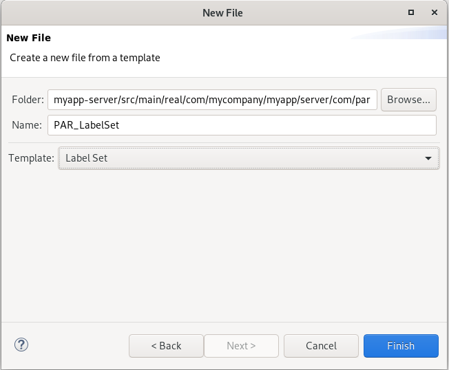 myapp create PAR Labels