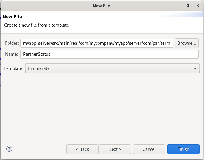myapp create partnerstatus1