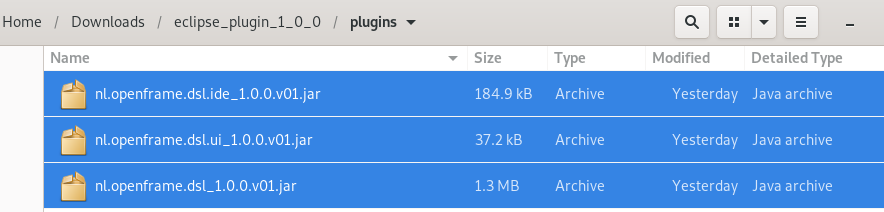 real plugin files selected